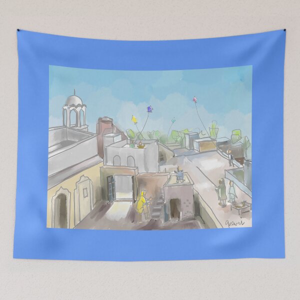 Item preview, Punjabi Village 3 designed and sold by Sukhpal Grewal Ethnic Art.