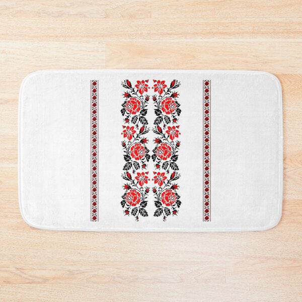 Item preview, European Ukrainian Ladies Embroidery Floral Design Red Black Flowers Ukrainian Souvenir For Her designed and sold by FunnySunny T-Shirts.