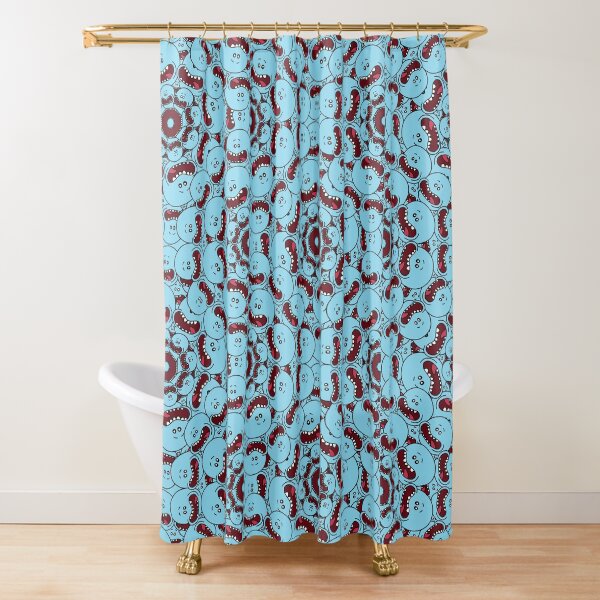 Mr. Meeseeks Pattern Shower Curtain
