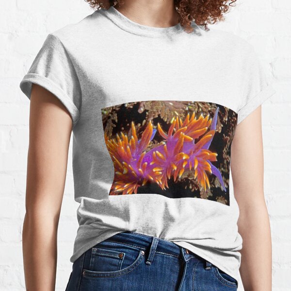 Spanish Shawl. (Flabellina iodinea) Santa Cruz Island, CA Classic T-Shirt