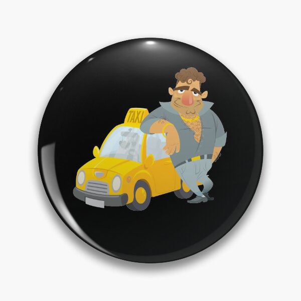 Item preview, Funny Taxi Driver & Yellow Retro Cab  designed and sold by FunnySunny T-Shirts.