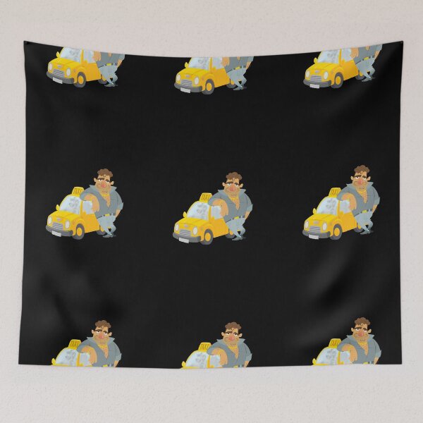 Item preview, Funny Taxi Driver & Yellow Retro Cab  designed and sold by FunnySunny T-Shirts.
