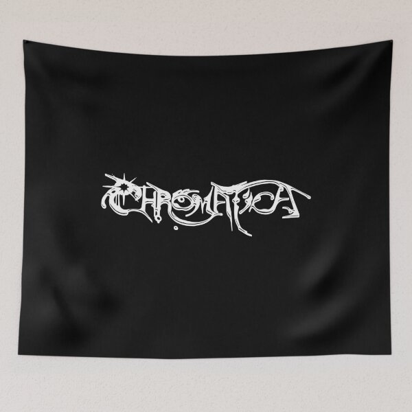 Item preview, Lady Gaga Chromatica Logo (White Chrome on Black) designed and sold by Fox Newton.