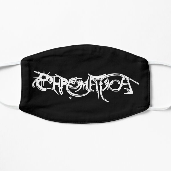 Lady Gaga Chromatica Logo (White Chrome on Black) Flat Mask