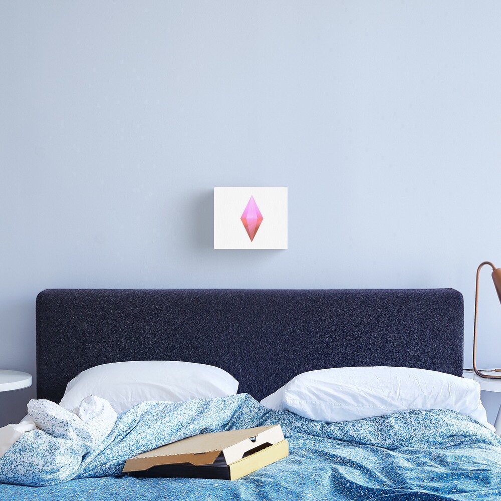 Sims Pink Plumbob Sticker Canvas Print For Sale By Jackiekenney Redbubble