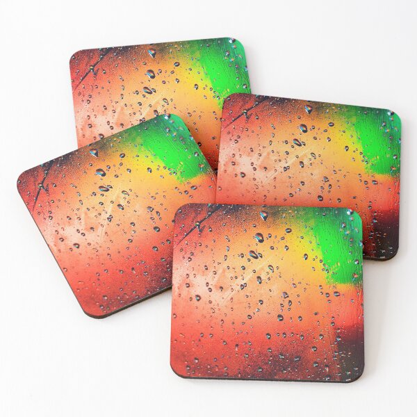 Item preview, Water drops on colored and black background designed and sold by philippe souvy.