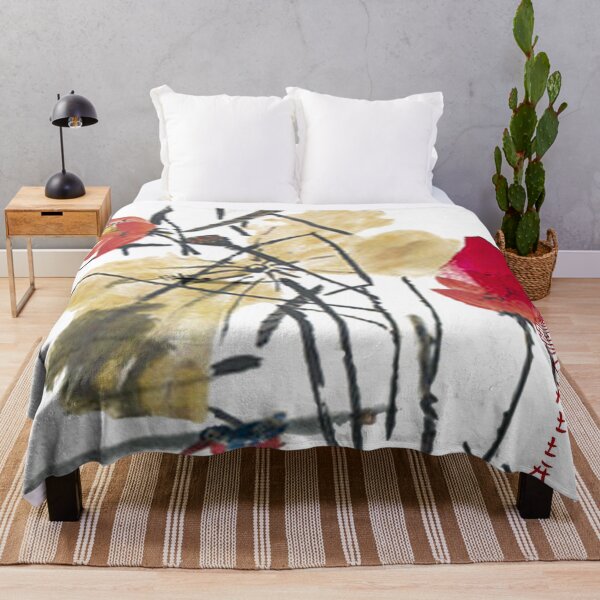 Item preview, Chinese ink painting - lotus flowers and stem ink painting designed and sold by Kallandra.