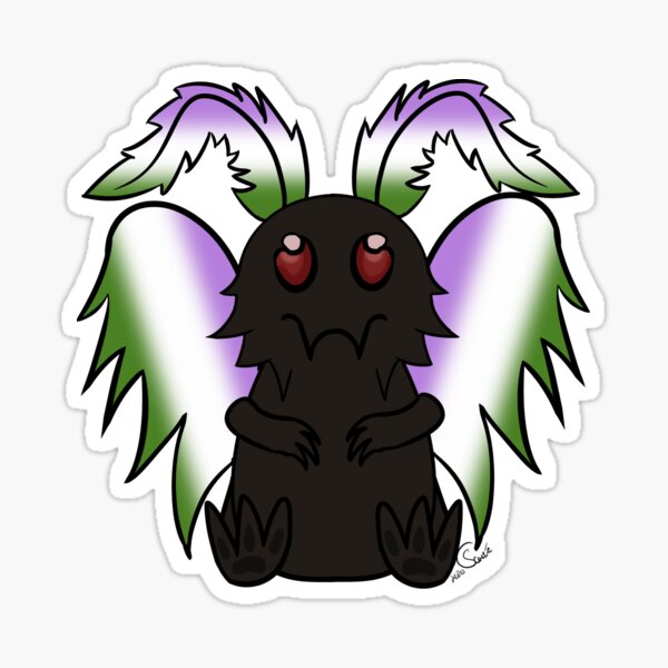 Mothman - Genderqueer Pride Sticker