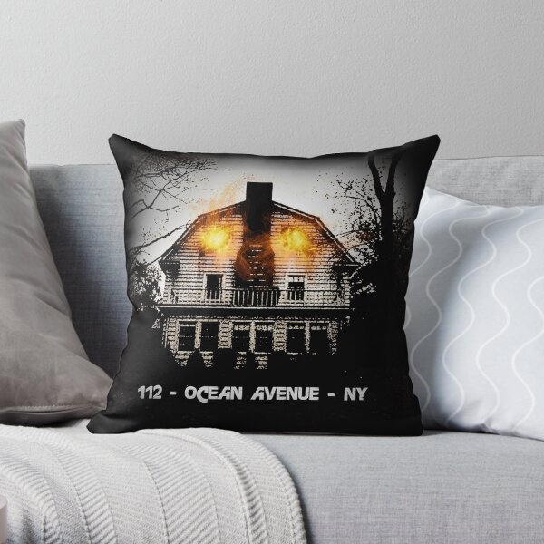 112 - Ocean Avenue - NY - Amityville House Throw Pillow