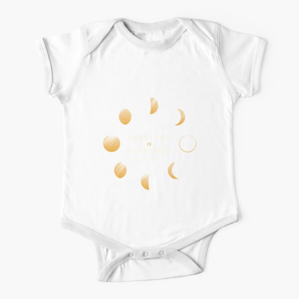 Moon quotes phases Short Sleeve Baby One-Piece