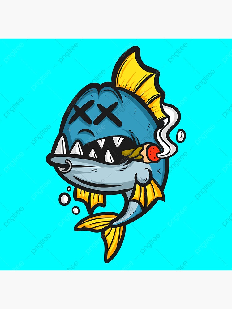 "Smoking fish" Sticker for Sale by Hatrik Redbubble