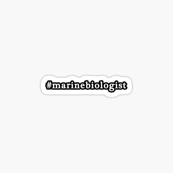 Artikel-Vorschau von Meeresbiologe - Hashtag - Schwarz & Weiß, designt und verkauft von Graphix.