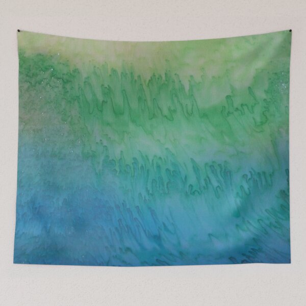 Item preview, Silk painting blue and green tones designed and sold by Boscastle.