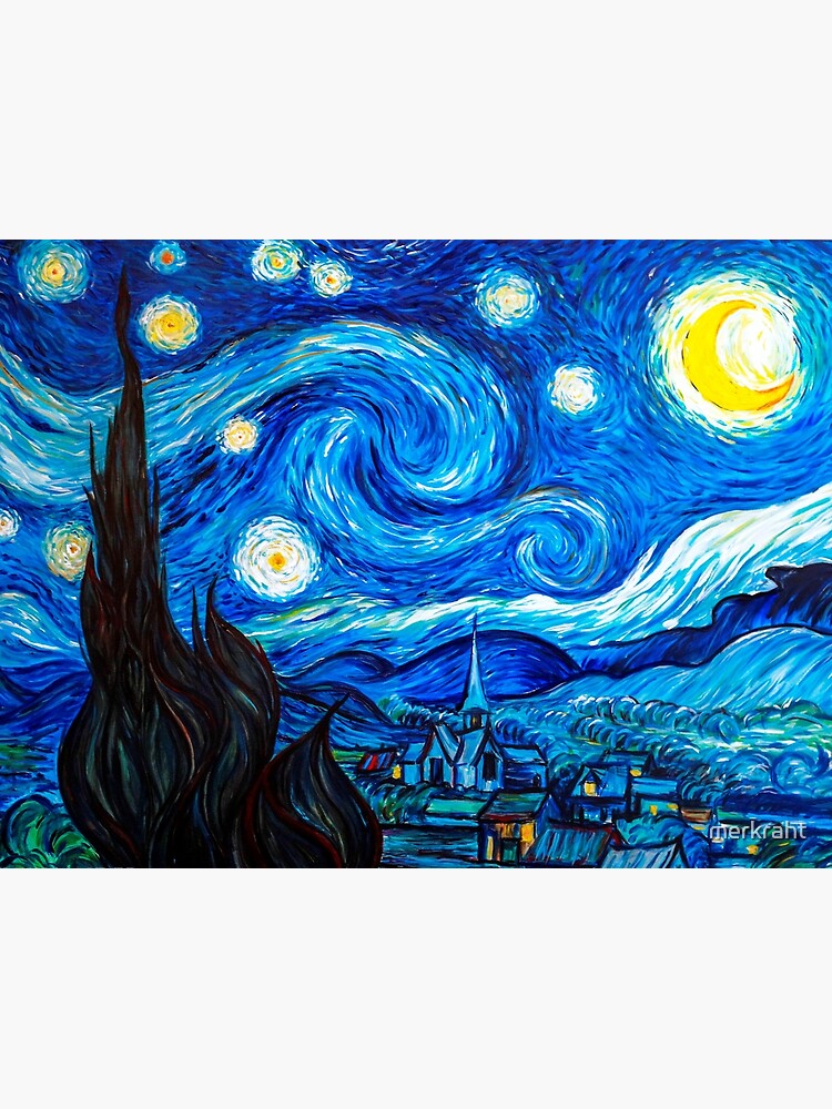 Starry Night Gifts - Vincent Van Gogh Classic Masterpiece Painting Gift Ideas for Art Lovers of Fine Classical Artwork from Artist of Sternennacht by merkraht