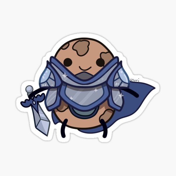 Blue Potato Knight Sticker