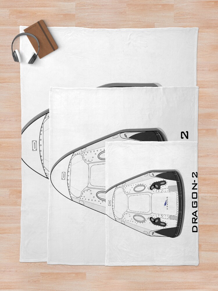 Vista alternativa de Manta Nave Dragon-2 de SpaceX