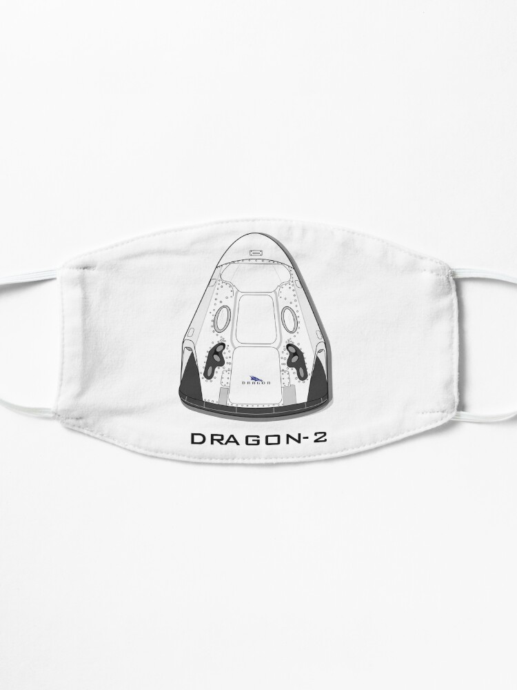 Vista alternativa de Mascarilla Nave Dragon-2 de SpaceX