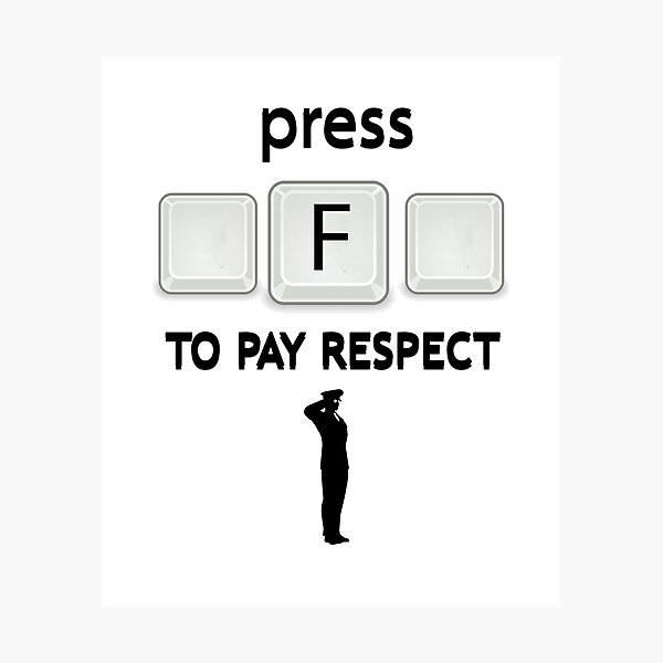 Funny Meme Press F to Pay Respects Greeting Card for Sale by geekydesigner