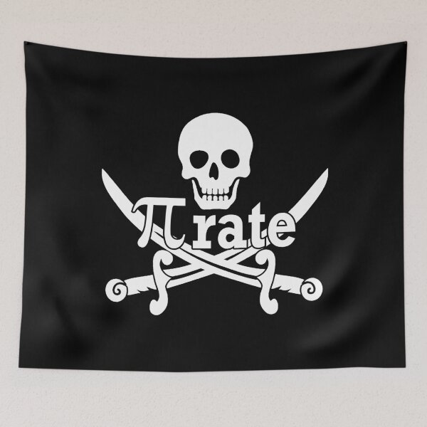 Aperçu de l'œuvre Pi-Rate Pirate Pi Day 3.14 Maths et sciences amusantes créée et vendue par Tee Kaboom!.