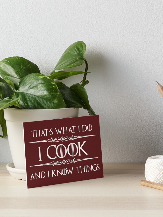 Cooking Gifts for Cooks & Chefs - I Cook and I Know Things Funny Gift Ideas  for Chef & Cooking Lovers Whether Restaurant of Home Cooker | Essential