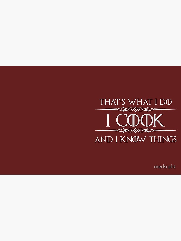 Cooking Gifts for Cooks & Chefs - I Cook and I Know Things Funny Gift Ideas  for Chef & Cooking Lovers Whether Restaurant of Home Cooker Zipper Pouch  for Sale by merkraht