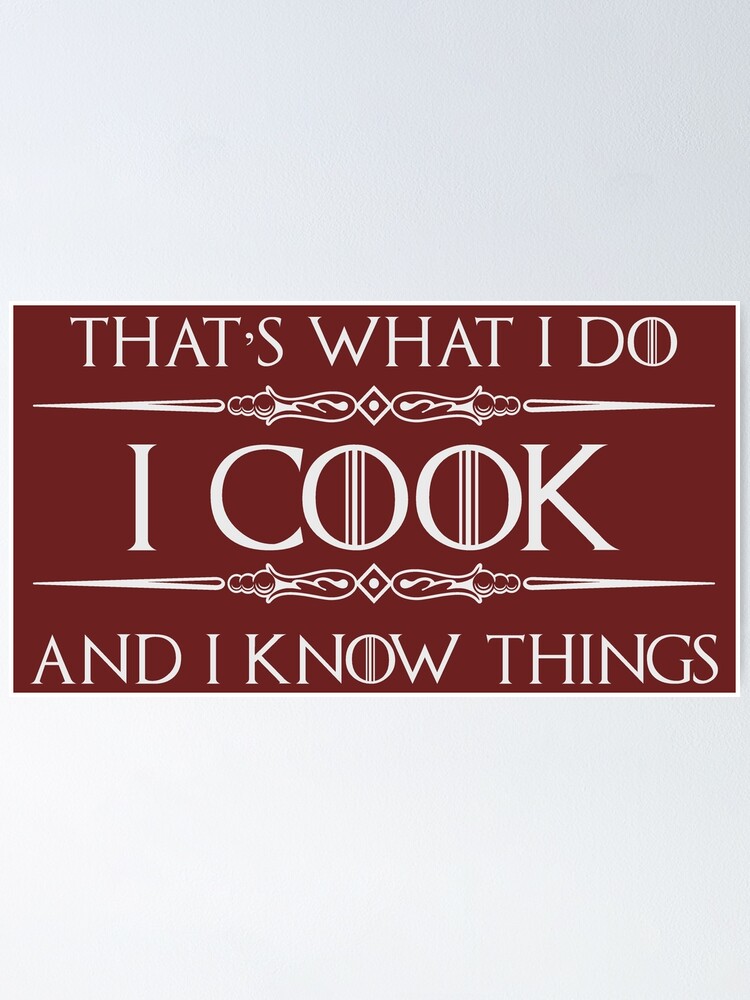 Cooking Gifts for Cooks & Chefs - I Cook and I Know Things Funny Gift Ideas  for Chef & Cooking Lovers Whether Restaurant of Home Cooker Zipper Pouch  for Sale by merkraht