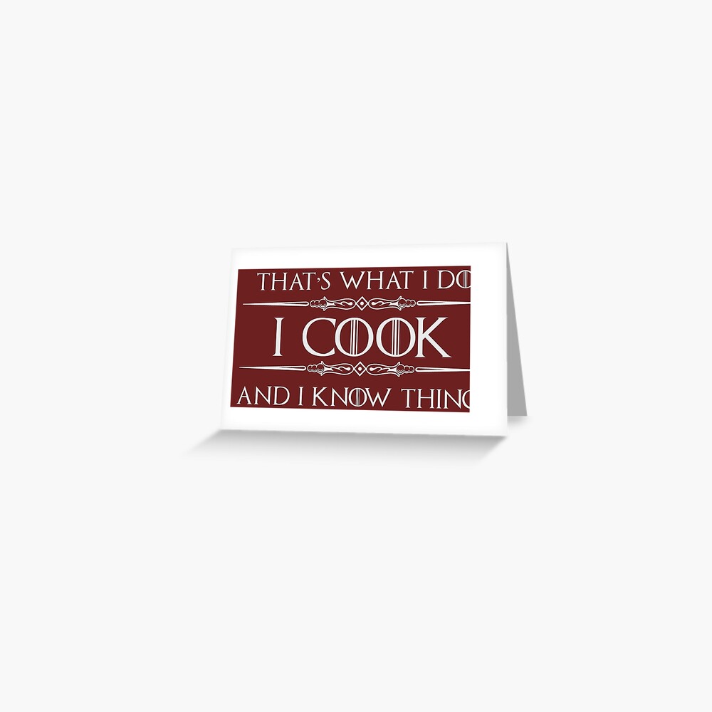 Cooking Gifts for Cooks & Chefs - I Cook and I Know Things Funny Gift Ideas  for Chef & Cooking Lovers Whether Restaurant of Home Cooker Essential  T-Shirt for Sale by merkraht