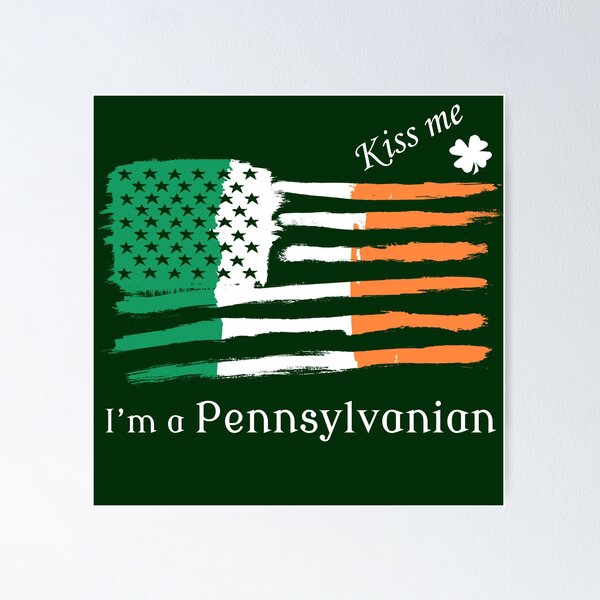 Item preview, Pennsylvanian Irish American Flag  designed and sold by MephobiaDesigns.