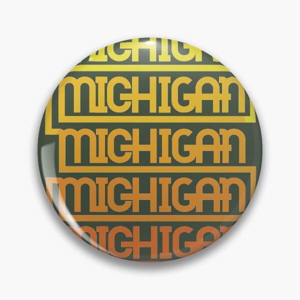 Item preview, Michigan - Retro Repeating in Sunset designed and sold by thesadsquatch.