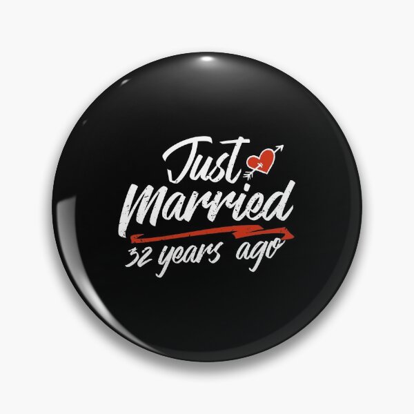Item preview, Just Married 32 Year Ago Funny Wedding Anniversary Gift for Couples. Novelty way to celebrate a milestone anniversary designed and sold by Orange Pieces.