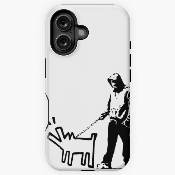 Item preview, Banky Inspired: Thug Walking a Barking Dog! designed and sold by ThatMerchStore.