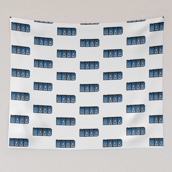 Item preview, "MOOD" - blue pixel art  designed and sold by mikaylawiser.