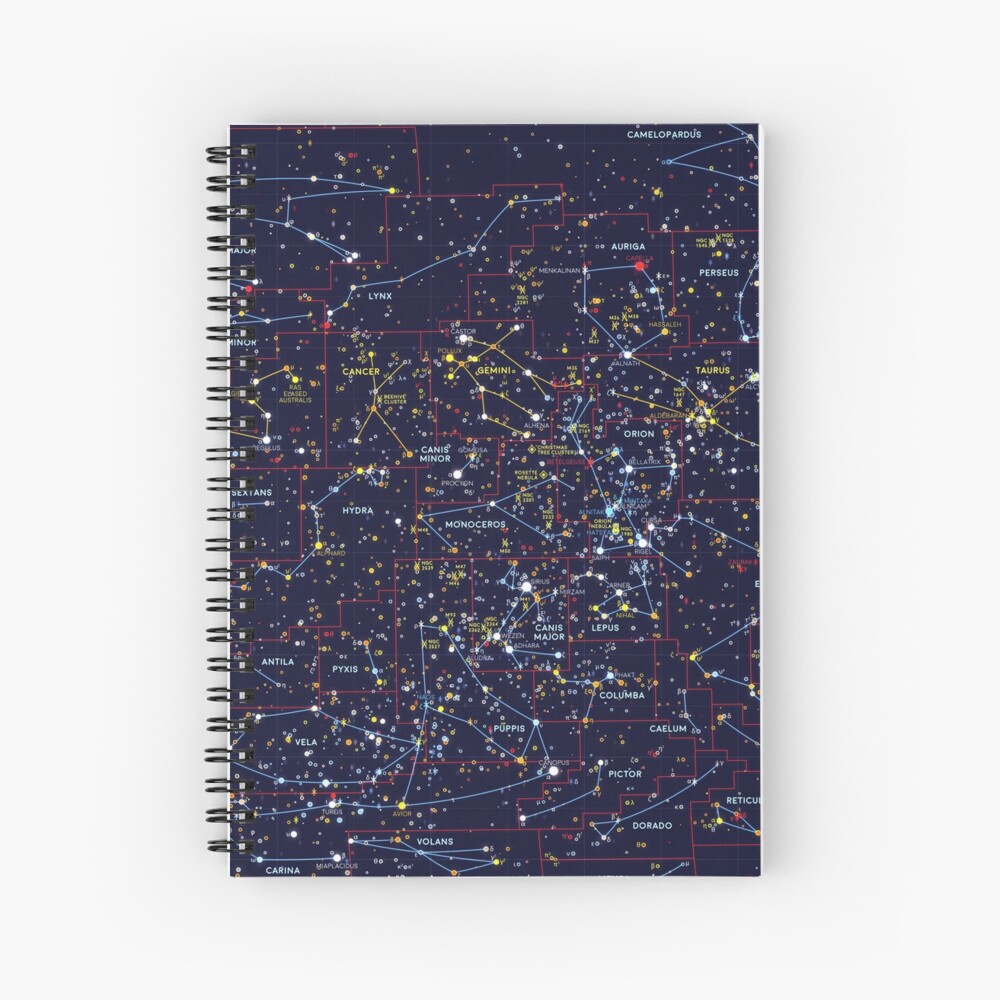 Night Constellations Spiral Notebook