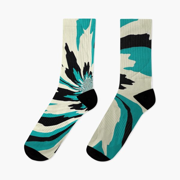 Item preview, Starburst Teal Cream Black Abstract Art Color Explosion designed and sold by Pam Blackstone.