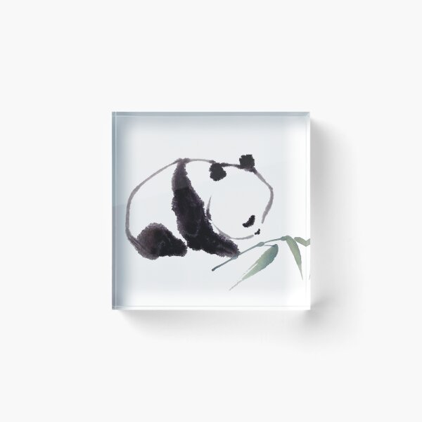 Item preview, Chinese ink painting - panda with bamboo - ink painting panda boy designed and sold by Kallandra.