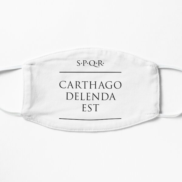 Latin quote Carthago delenda est Mask