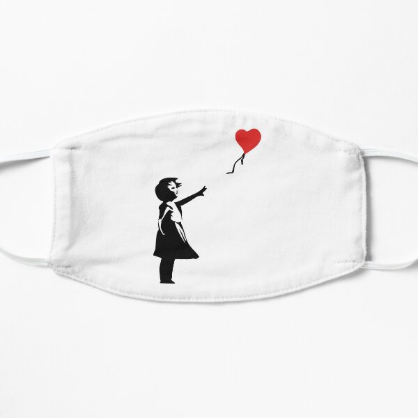 Banksy Letting Love Go! Balloon Girl!  Flat Mask
