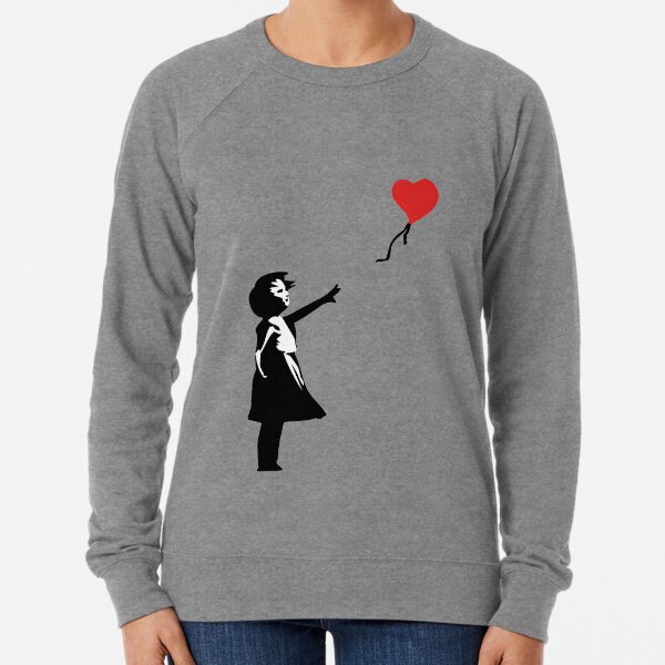 Banksy Letting Love Go! Balloon Girl! Lightweight Sweatshirt