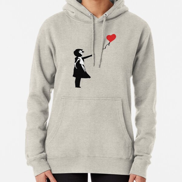 Banksy Letting Love Go! Balloon Girl! Pullover Hoodie