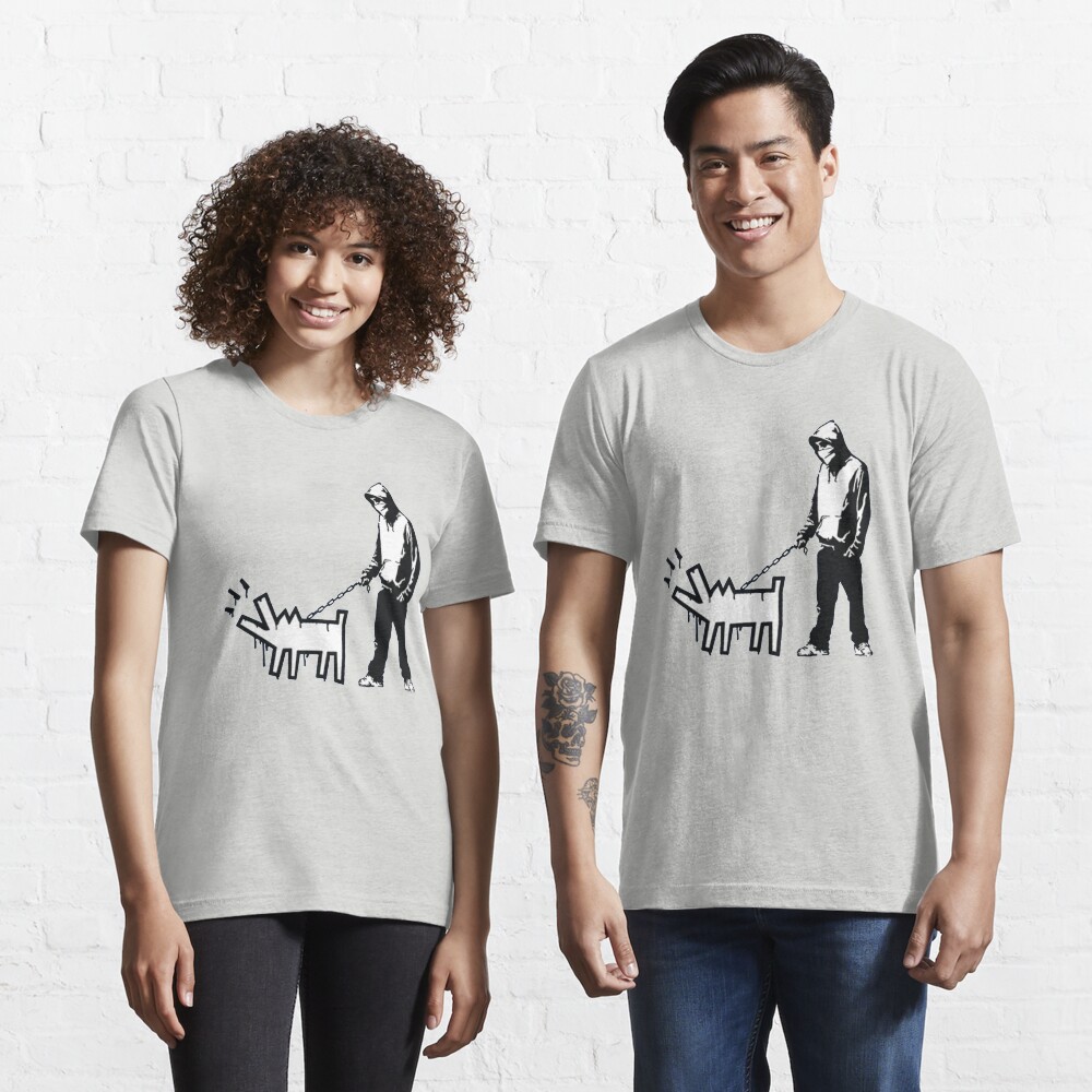 Banksy Thug with a Barking Dog! Essential T-Shirt