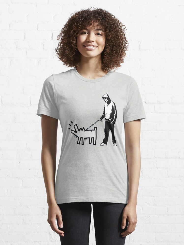 Alternate view of Banksy Thug with a Barking Dog! Essential T-Shirt