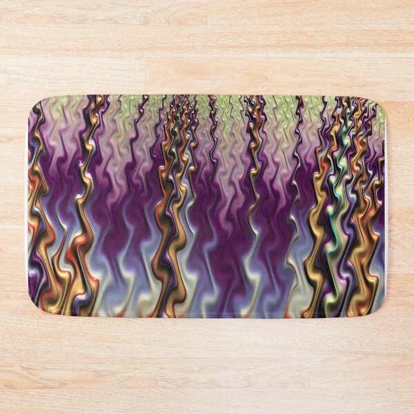 Item preview, Gnarl - Wavy Purple Burnt Orange Fractal Zigzag Lines designed and sold by Pam Blackstone.