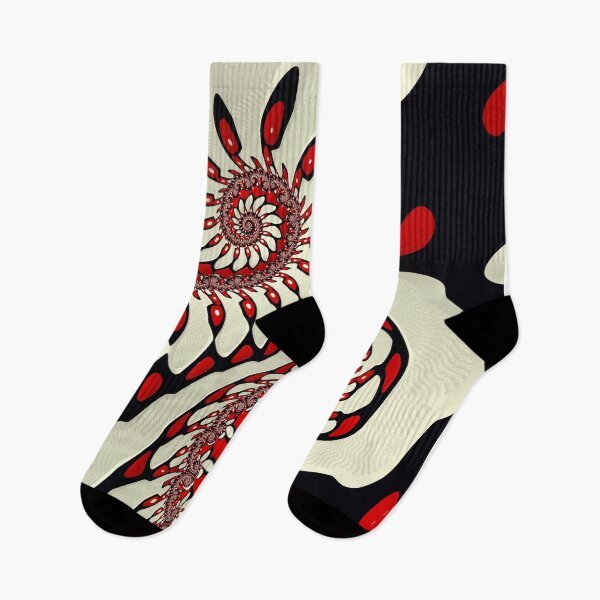 Item preview, Red Black and Cream Abstract Spiral Fractal designed and sold by Pam Blackstone.