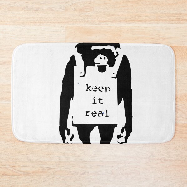 Item preview, Banksy Keep It Real Monkey designed and sold by ThatMerchStore.
