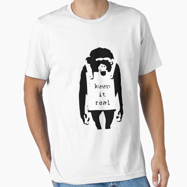 Item preview, Banksy Keep It Real Monkey designed and sold by ThatMerchStore.