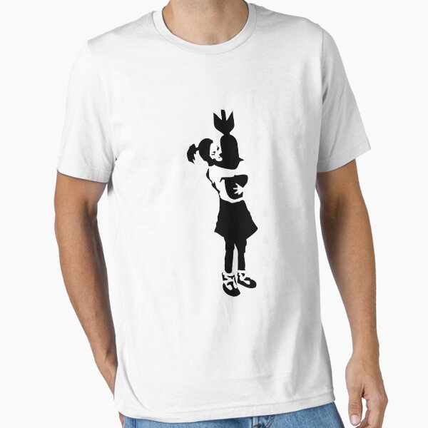 Item preview, Banksy Girl Hugging Bomb designed and sold by ThatMerchStore.