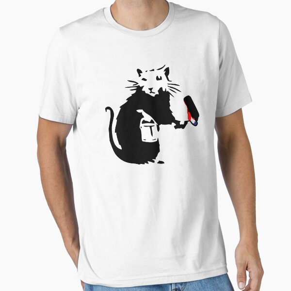 Aperçu de l'œuvre Artiste rat graffiti de Banksy créée et vendue par ThatMerchStore.