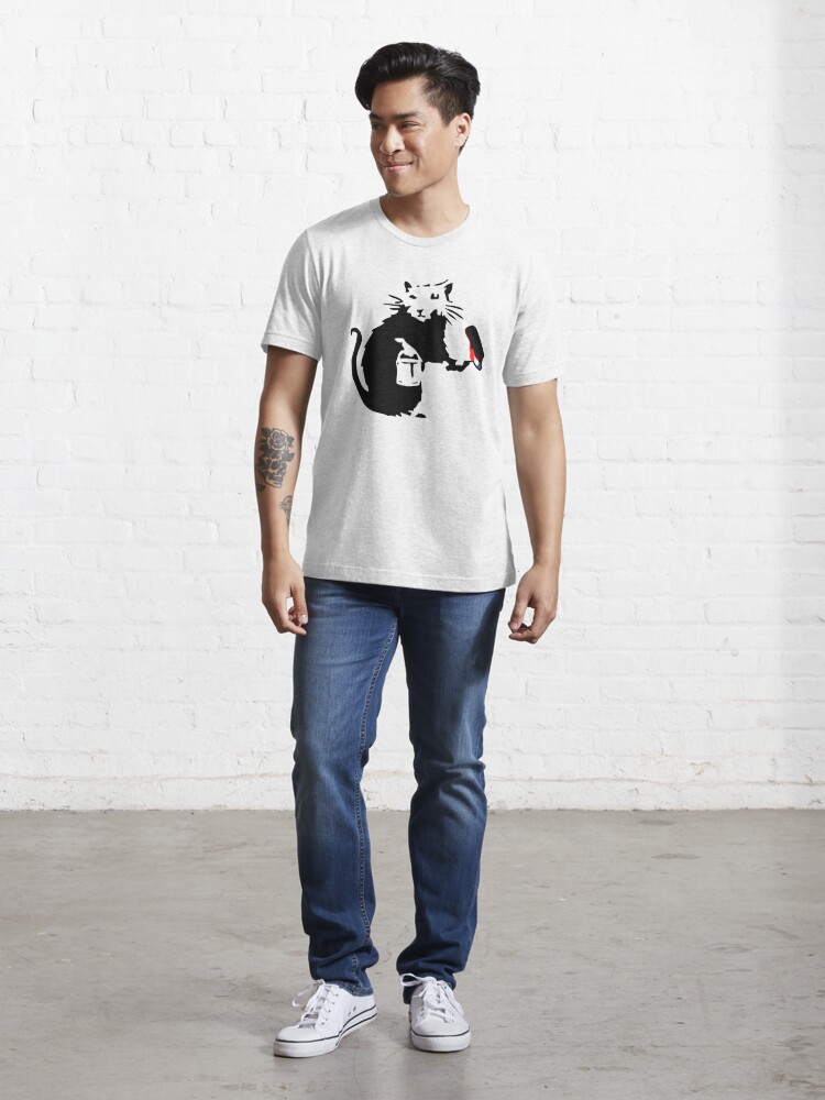 Alternate view of Banksy Graffiti Rat Artist Essential T-Shirt