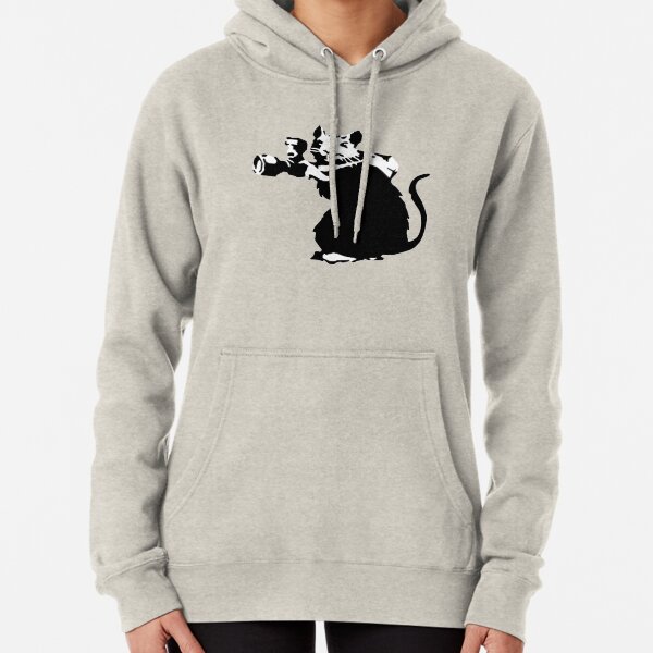 Banksy Rat Photographer Pullover Hoodie