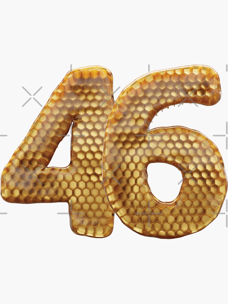 46-number-3d-honey-numbers-font-sticker-by-hellofromaja-redbubble